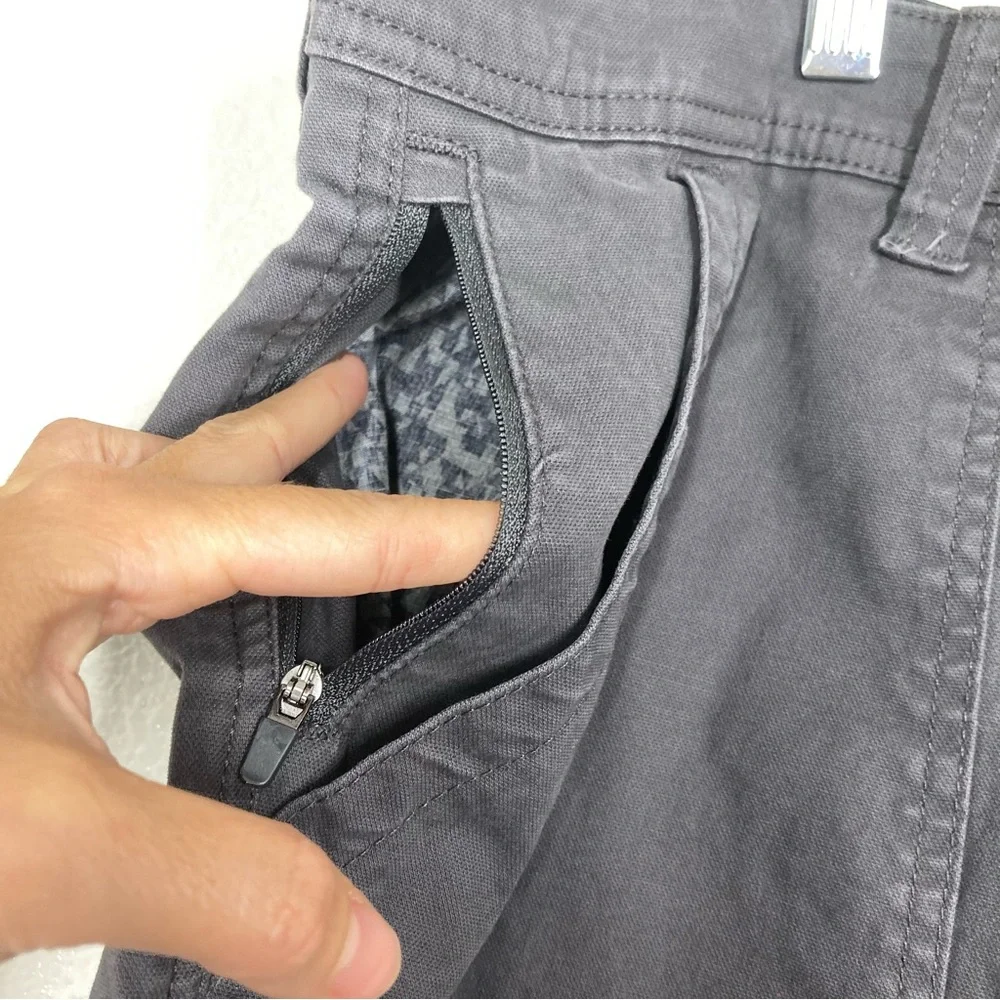 WP Weatherproof Cargo Hiking Pants Gray 40x32 Cotton Spandex Velcro Pockets